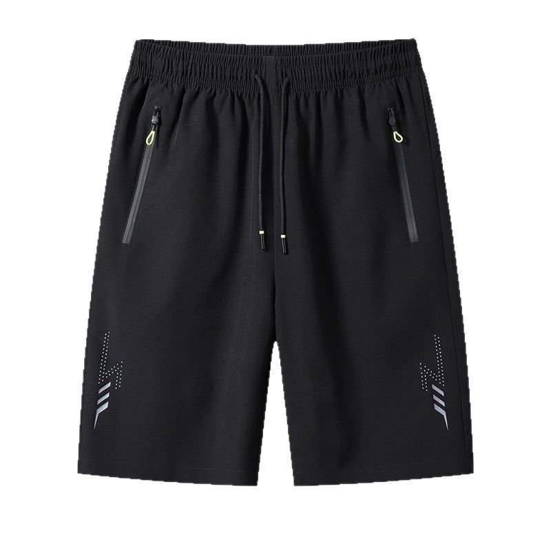Summer loose wear ice silk casual sports shorts men's thin quick-drying five-point trousers