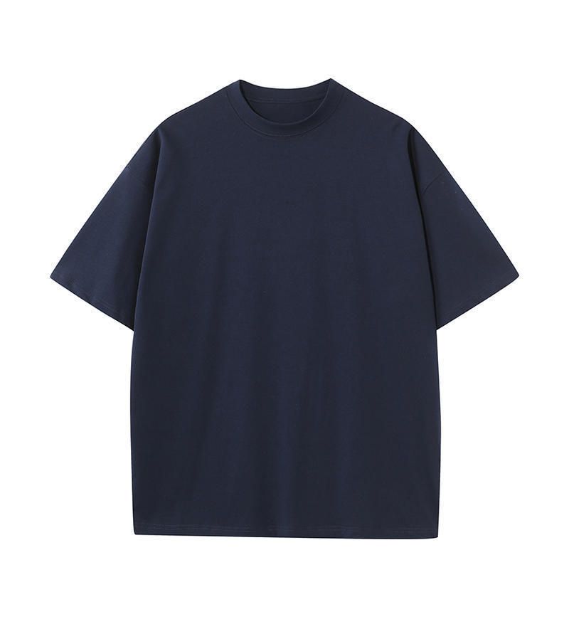 2025 Summer New Men's Short Sleeve T-shirt；230g Retro Dropped Shoulder Crew Neck T-shirt ；Fine-combed Dense Double-spun Pure Cotton Short Sleeve T-shirt