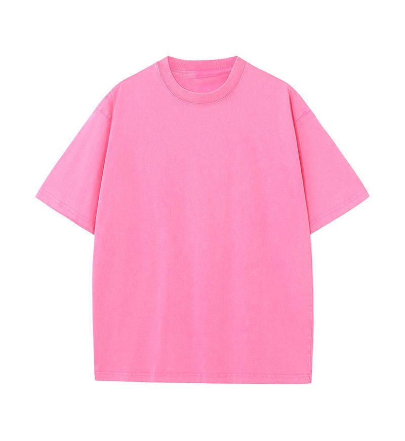 2025 Summer New Men's Short Sleeve T-shirt；230g Retro Dropped Shoulder Crew Neck T-shirt ；Fine-combed Dense Double-spun Pure Cotton Short Sleeve T-shirt