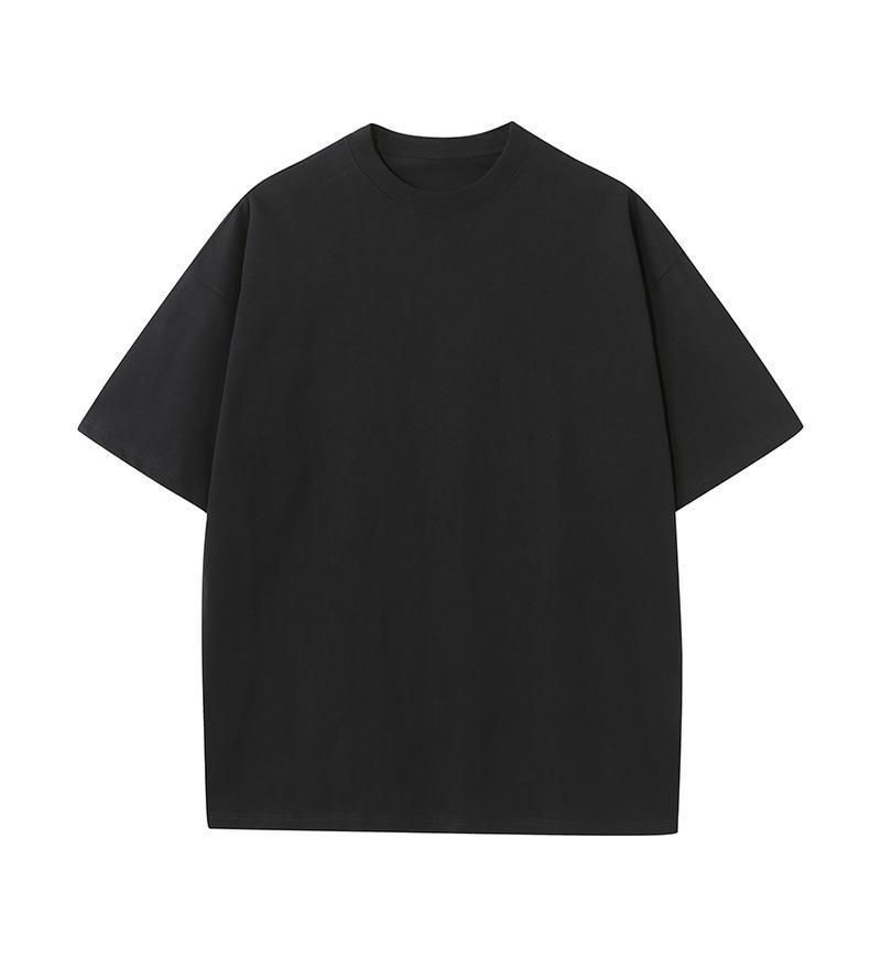 2025 Summer New Men's Short Sleeve T-shirt；230g Retro Dropped Shoulder Crew Neck T-shirt ；Fine-combed Dense Double-spun Pure Cotton Short Sleeve T-shirt