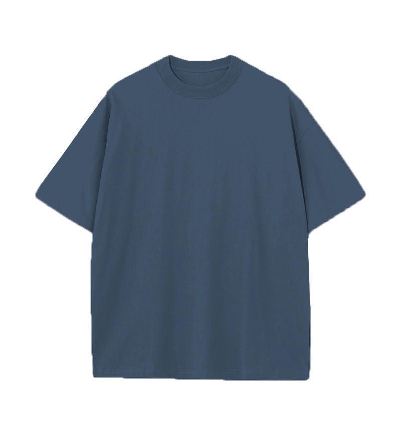 2025 Summer New Men's Short Sleeve T-shirt；230g Retro Dropped Shoulder Crew Neck T-shirt ；Fine-combed Dense Double-spun Pure Cotton Short Sleeve T-shirt