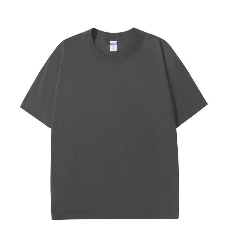 2025 Summer New Men's Short Sleeve T-shirt；230g Retro Dropped Shoulder Crew Neck T-shirt ；Fine-combed Dense Double-spun Pure Cotton Short Sleeve T-shirt