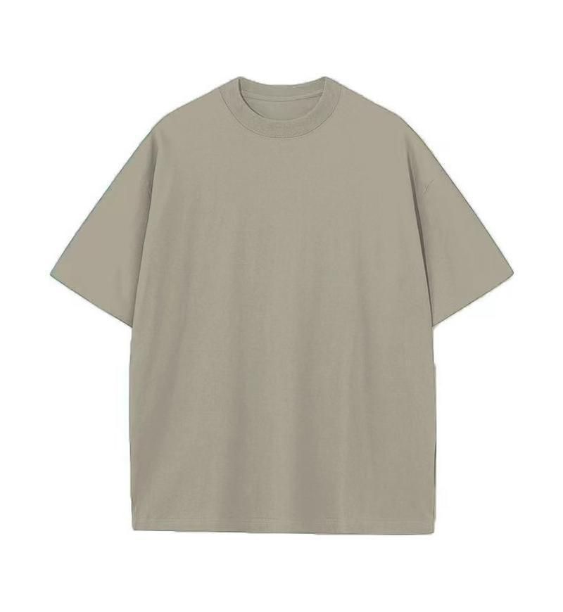 2025 Summer New Men's Short Sleeve T-shirt；230g Retro Dropped Shoulder Crew Neck T-shirt ；Fine-combed Dense Double-spun Pure Cotton Short Sleeve T-shirt