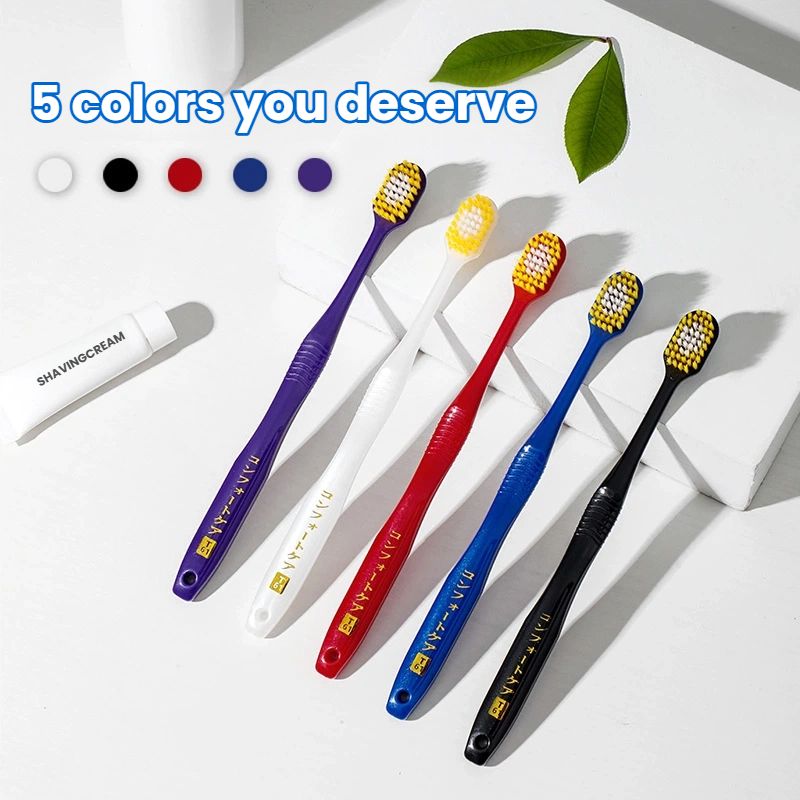 [10 PCS per box, family pack] New model vacuum-molded soft bristle adult toothbrush for home oral cleaning