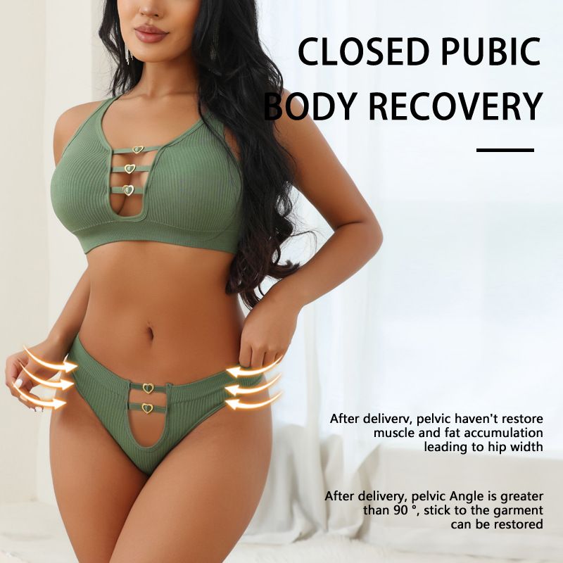 New sexy seamless lingerie set for women with a push-up bra and a vest for sports and breathability