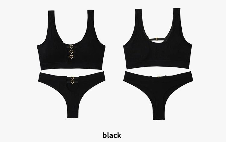New sexy seamless lingerie set for women with a push-up bra and a vest for sports and breathability