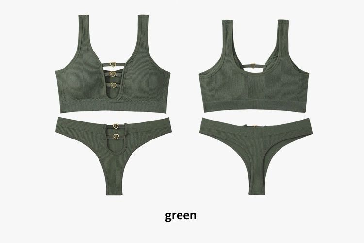 New sexy seamless lingerie set for women with a push-up bra and a vest for sports and breathability