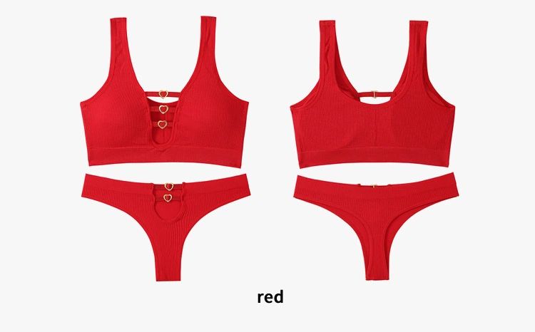 New sexy seamless lingerie set for women with a push-up bra and a vest for sports and breathability
