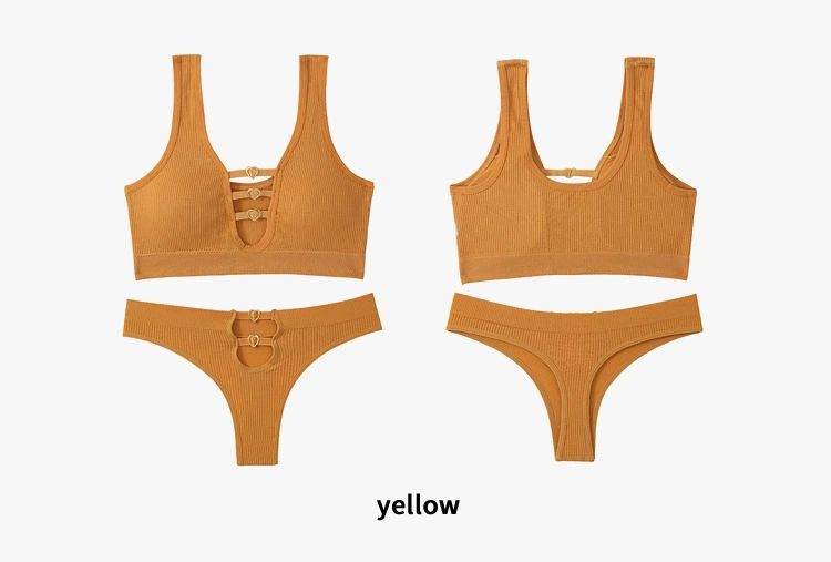 New sexy seamless lingerie set for women with a push-up bra and a vest for sports and breathability