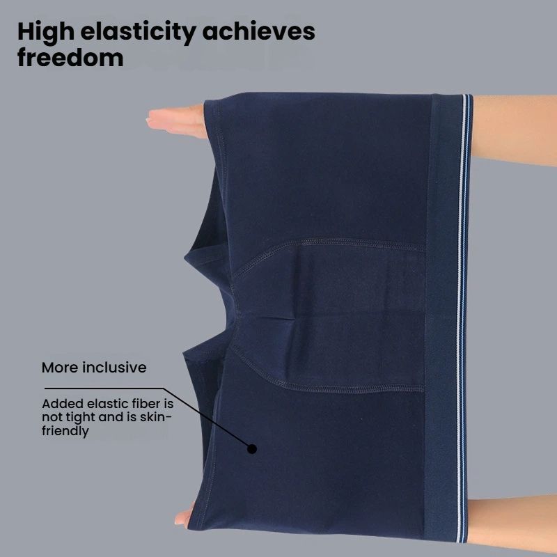 【4pcs】L-6XL Men's  cotton underpants with graphene large size sweat-absorbing youth male shorts