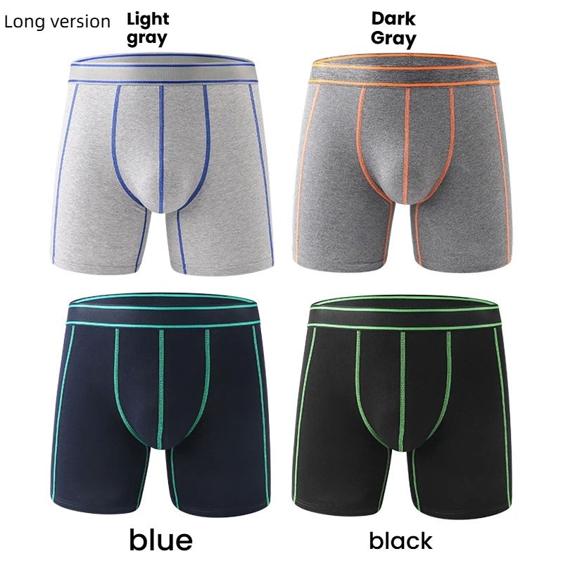 【4pcs】L-6XL Men's  cotton underpants with graphene large size sweat-absorbing youth male shorts