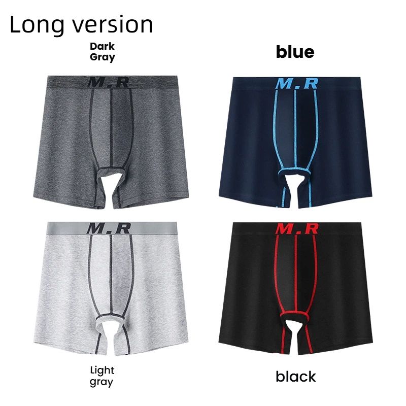 【4pcs】L-6XL Men's  cotton underpants with graphene large size sweat-absorbing youth male shorts