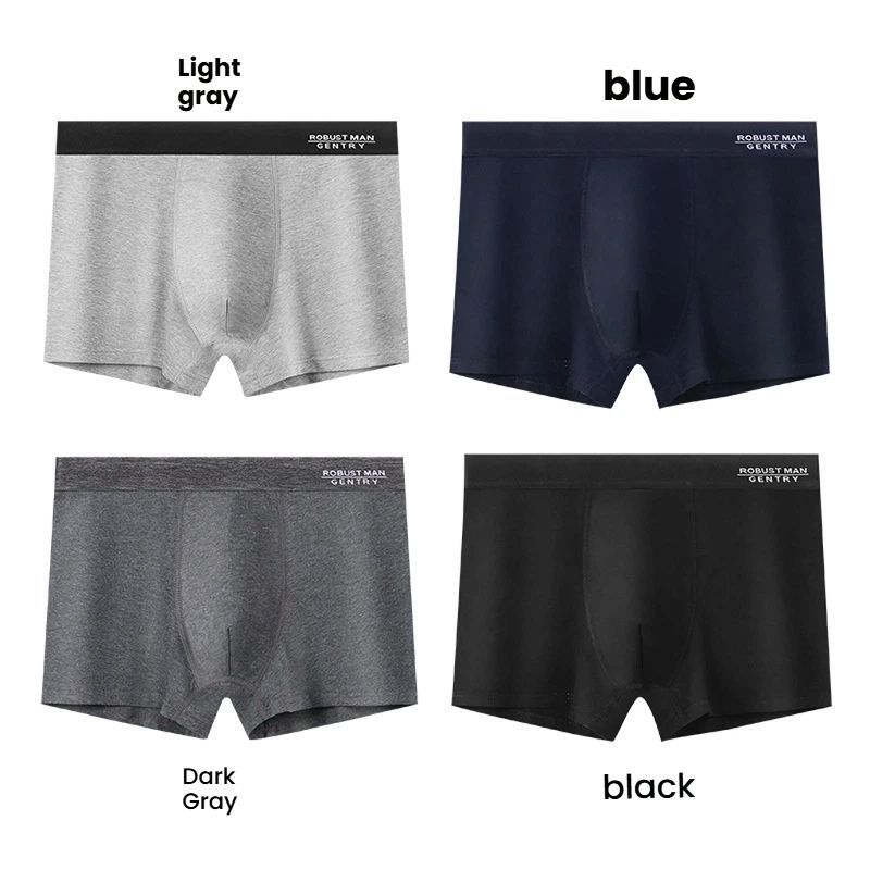 【4pcs】L-6XL Men's  cotton underpants with graphene large size sweat-absorbing youth male shorts