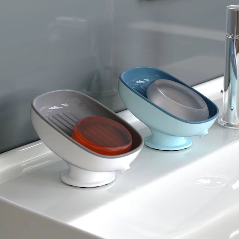 Super suction cup soap tray with drainage function, bathroom soap holder, soap container, bathroom supplies