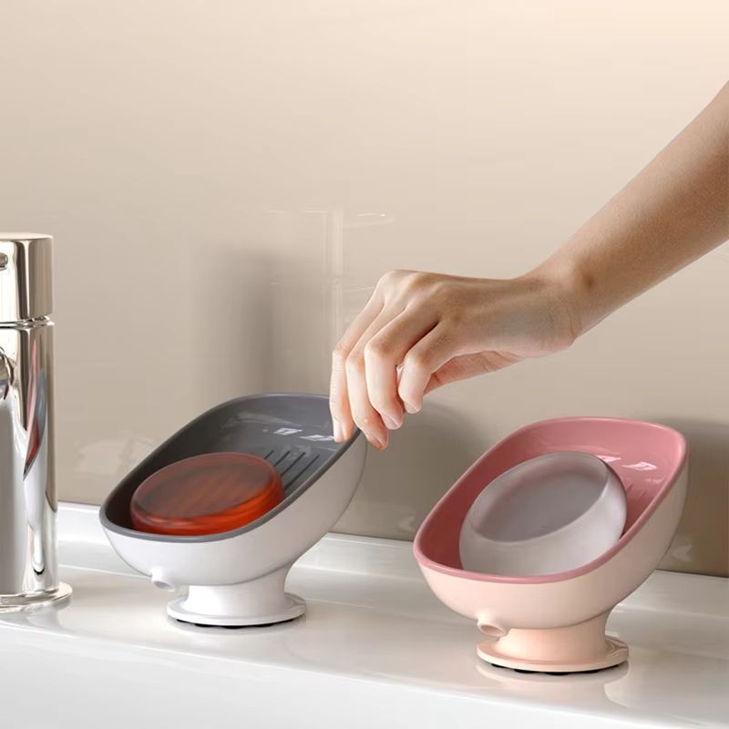 Super suction cup soap tray with drainage function, bathroom soap holder, soap container, bathroom supplies