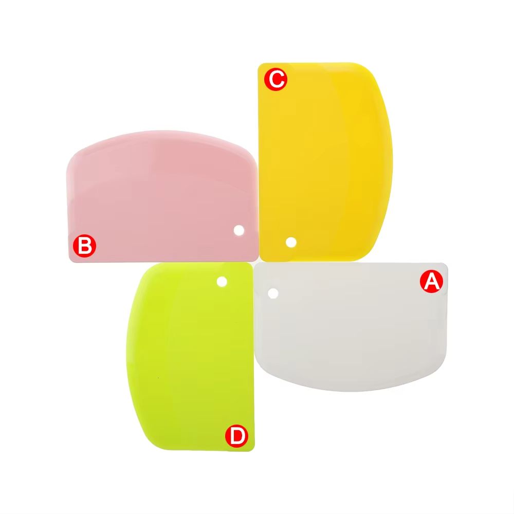 Plastic cake, cream spatula, dough knife, butter batter scraper, decorative plain color, smooth edge baking tool