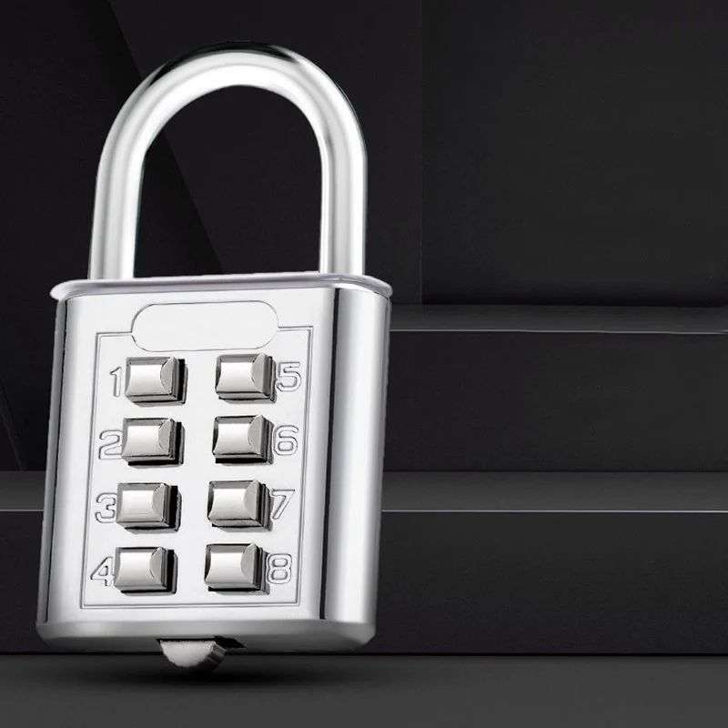 8 Digits Password Code Combination Padlock Zinc Alloy Suitcase For Luggage Travel Code Smart Lock Code Keyed Anti-thieft Lock