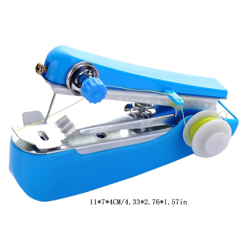 Home Handheld Sewing Machine Portable Outdoor Travel Clothes Fabrics DIY Stitching Sewing Tool Mini Manual Stitch Needlework Machine