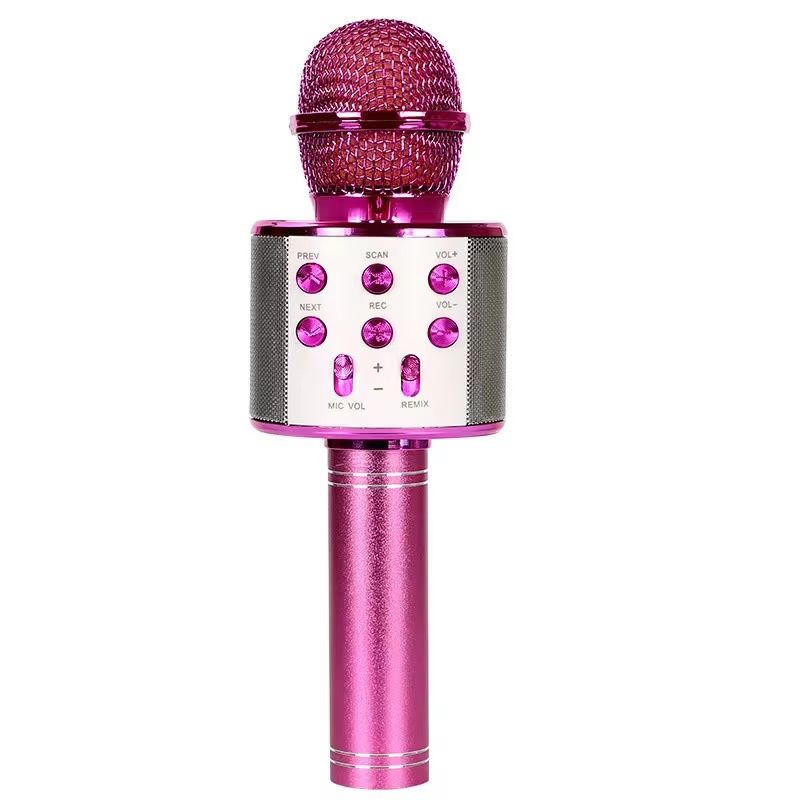 Portable Handheld Wireless Karaoke Microphone Speaker Microphone for Kids Music Player Singing Recorder KTV