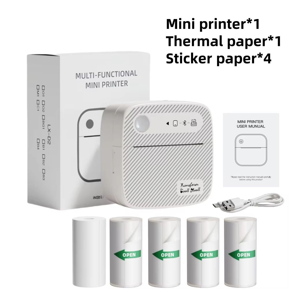 B3Portable mini printer wireless Bluetooth ink free sticker making printer label machine, suitable for offices, schools, kitchens