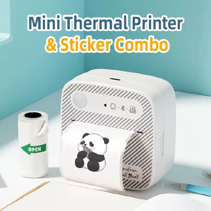 B3Portable mini printer wireless Bluetooth ink free sticker making printer label machine, suitable for offices, schools, kitchens