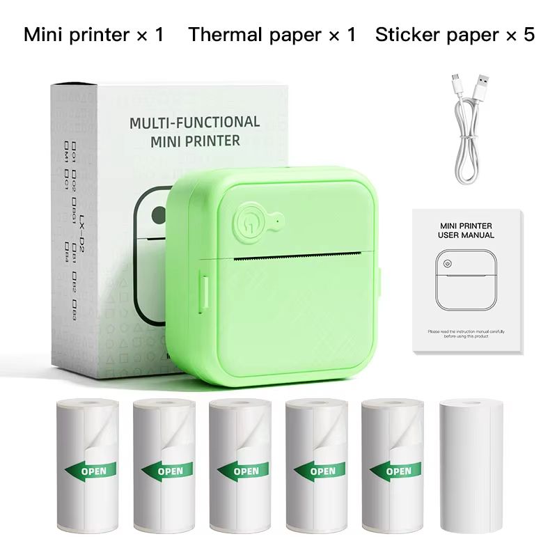 D8 portable mini printer wireless Bluetooth ink free sticker making machine, printing label pricing machine, suitable for offices, schools, kitchens