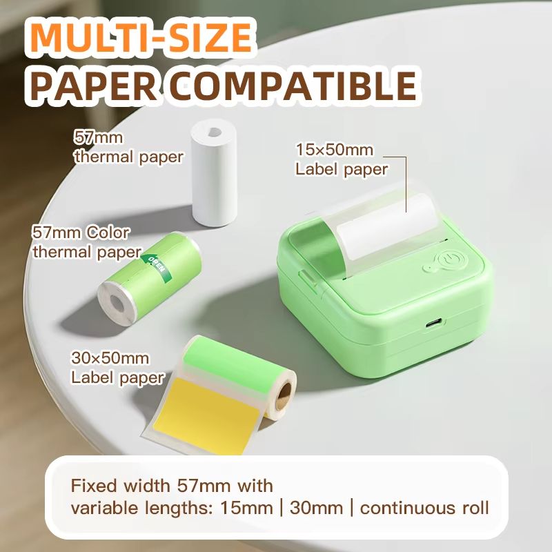 D8 portable mini printer wireless Bluetooth ink free sticker making machine, printing label pricing machine, suitable for offices, schools, kitchens