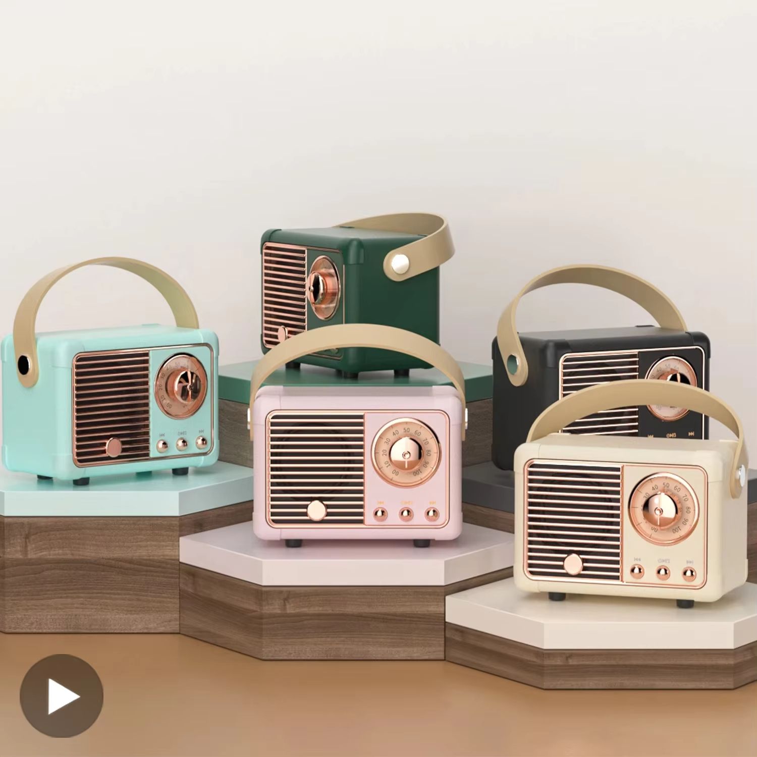 Wireless portable Bluetooth speaker, mini subwoofer, creative retro radio Bluetooth speaker, mini Bluetooth speaker