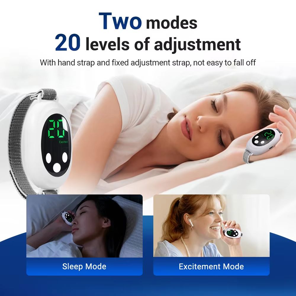 New type of microcurrent sleep aid device sleep aid for insomnia, stress and anxiety relief, palm pulse massager