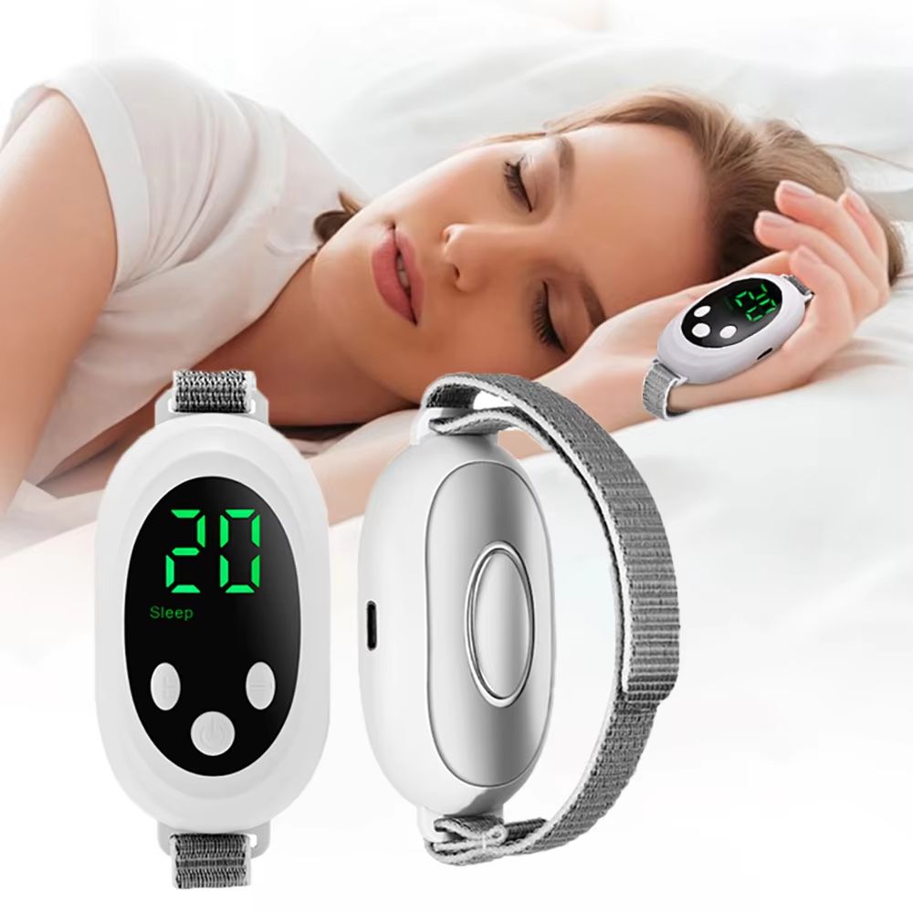 New type of microcurrent sleep aid device sleep aid for insomnia, stress and anxiety relief, palm pulse massager
