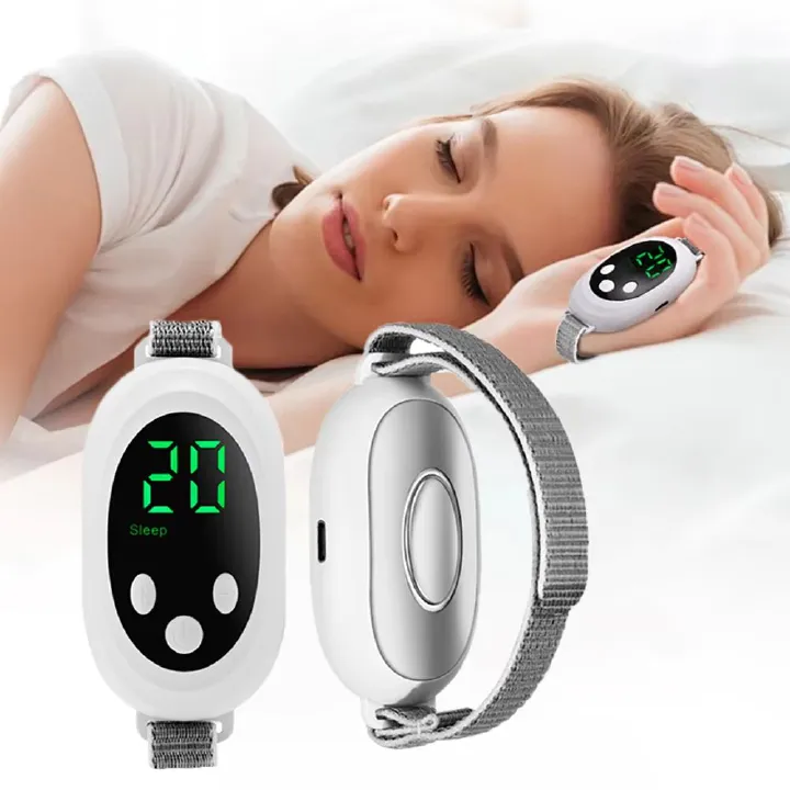 New type of microcurrent sleep aid device sleep aid for insomnia, stress and anxiety relief, palm pulse massager