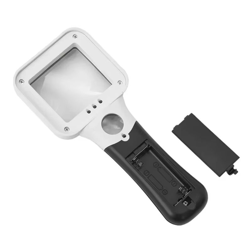 45x reading magnifying glass with LED light, UV light, handheld magnifying glass, luminous jewelry, senior magnifying glass with light handheld magnifying glass, high-definition high-power magnifying