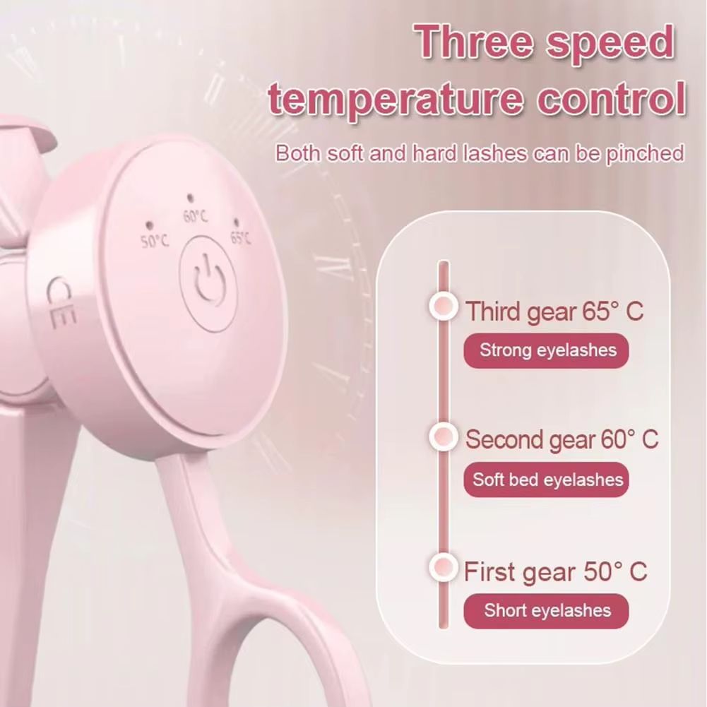 Electric Heated Eyelash Curler for Women,Portable USB Rechargeable Heated Lash Curler with Quick Heat-Up, Anti-Scald Makeup Tool