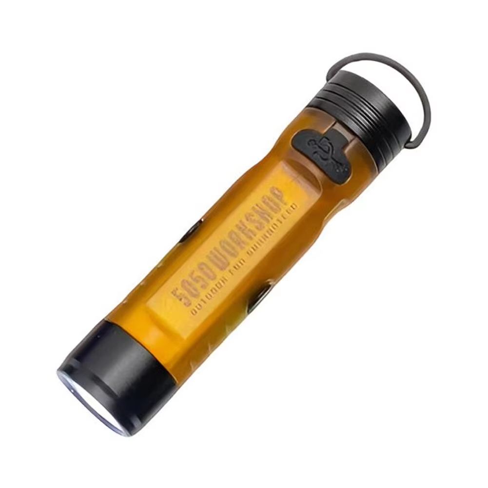 Pocket mini flashlight, outdoor key holder cap, portable LED key light, strong light pocket cap holder light, ambient light LED small light