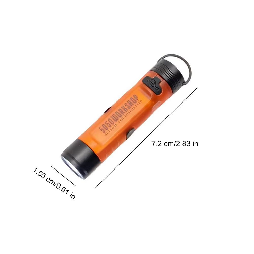 Pocket mini flashlight, outdoor key holder cap, portable LED key light, strong light pocket cap holder light, ambient light LED small light