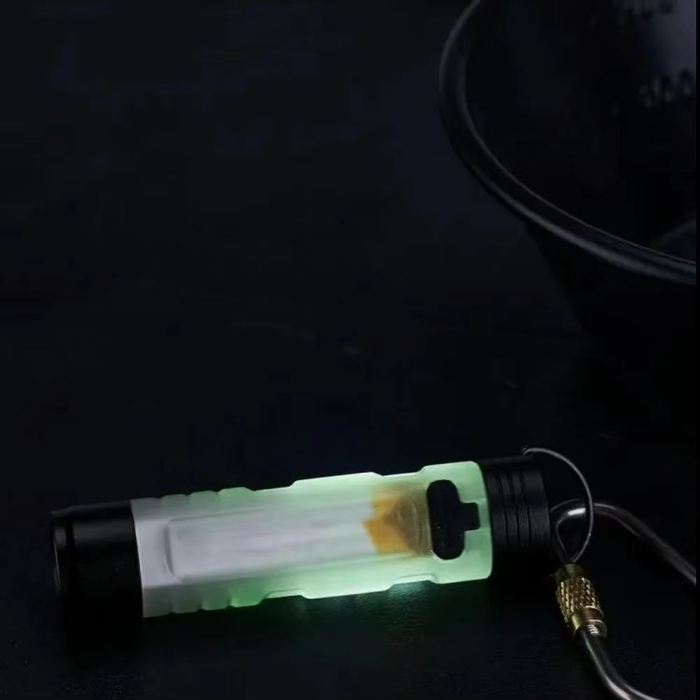 Pocket mini flashlight, outdoor key holder cap, portable LED key light, strong light pocket cap holder light, ambient light LED small light