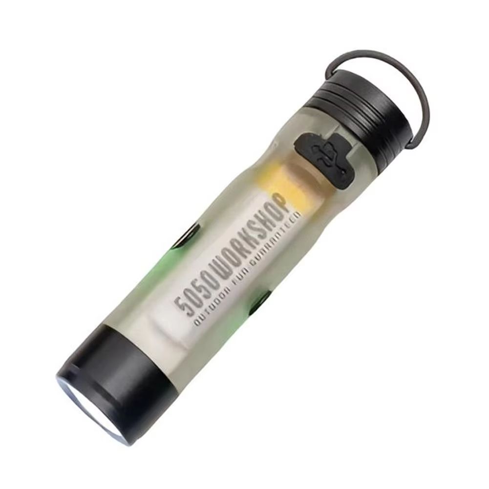 Pocket mini flashlight, outdoor key holder cap, portable LED key light, strong light pocket cap holder light, ambient light LED small light