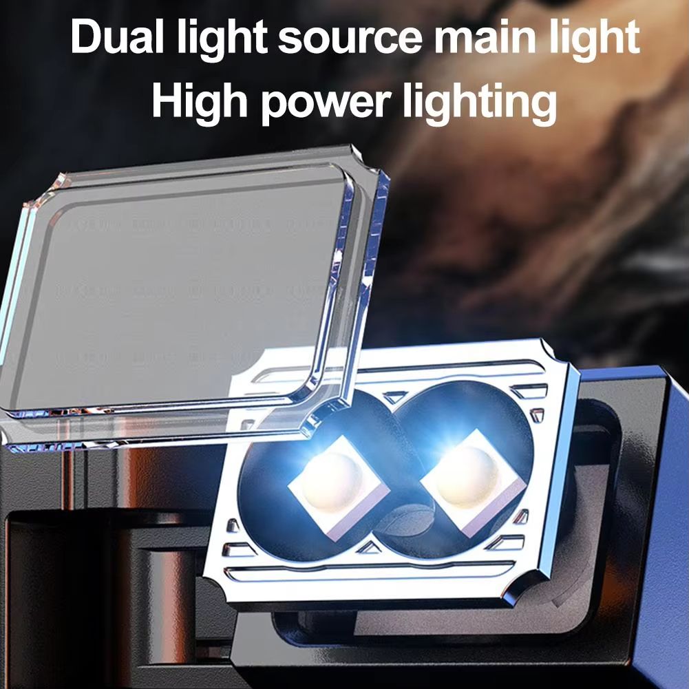 EDC flashlight portable mini flashlight dual light source, flashlight strong light ultra bright charging portable long endurance clip on lamp, outdoor camping and hiking flashlight