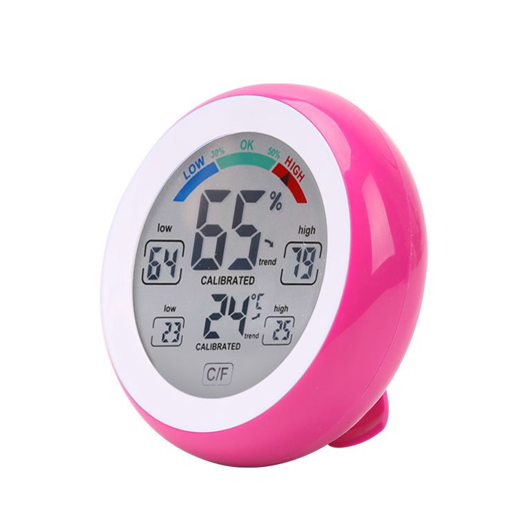Digital thermometer, hygrometer, temperature and humidity meter, circular household digital display temperature and humidity meter, indoor humidity meter, mini temperature and humidity meter