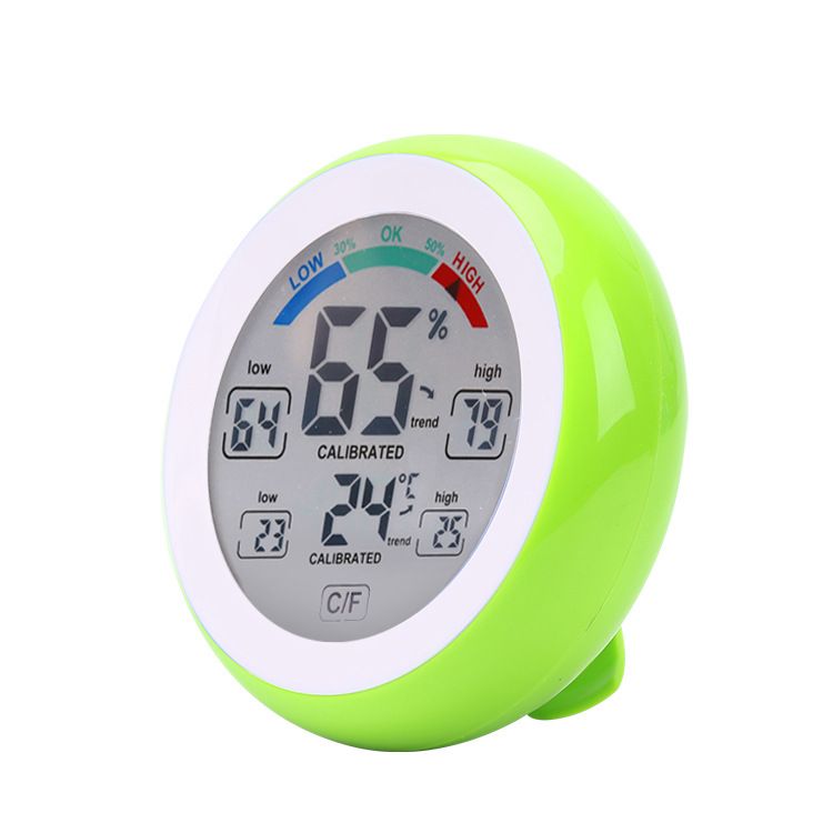 Digital thermometer, hygrometer, temperature and humidity meter, circular household digital display temperature and humidity meter, indoor humidity meter, mini temperature and humidity meter