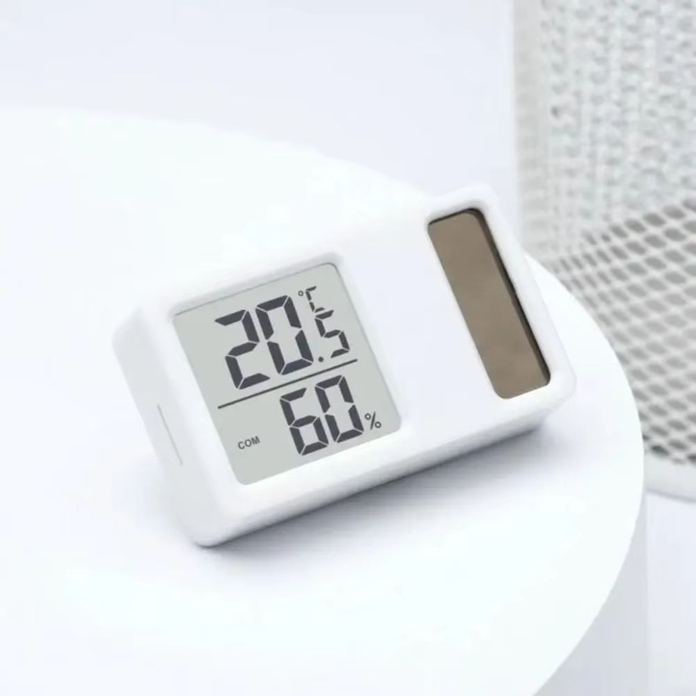 Solar thermometer, high-precision mini digital temperature and humidity, household thermometer, electronic digital high-precision display, portable measuring instrument