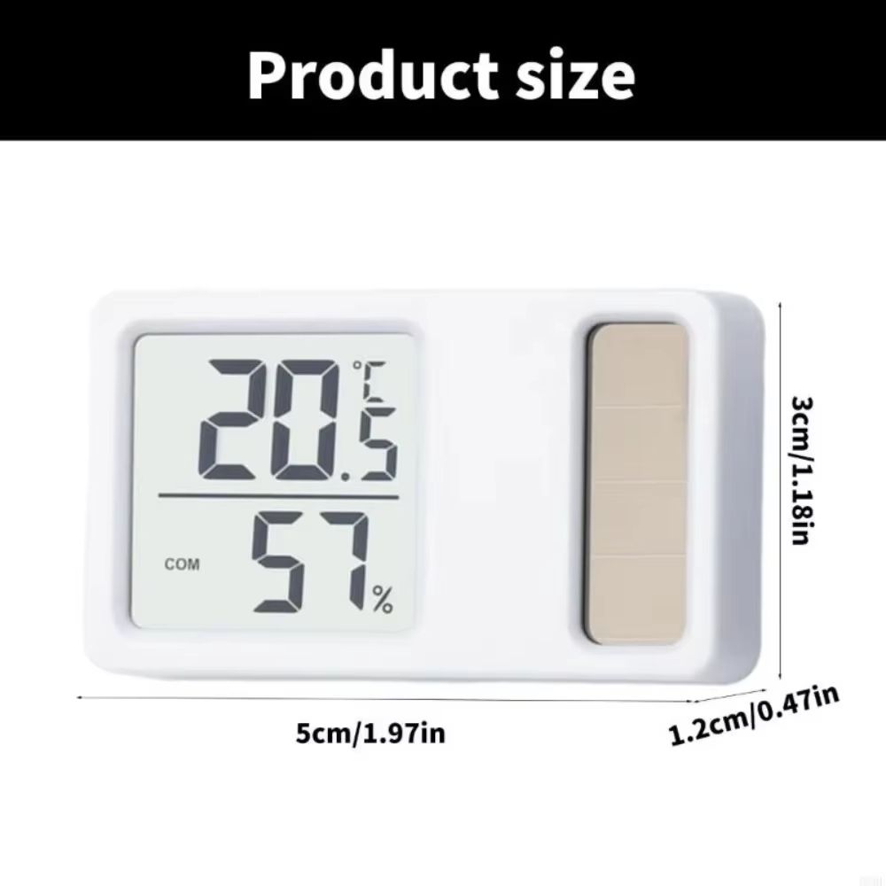 Solar thermometer, high-precision mini digital temperature and humidity, household thermometer, electronic digital high-precision display, portable measuring instrument