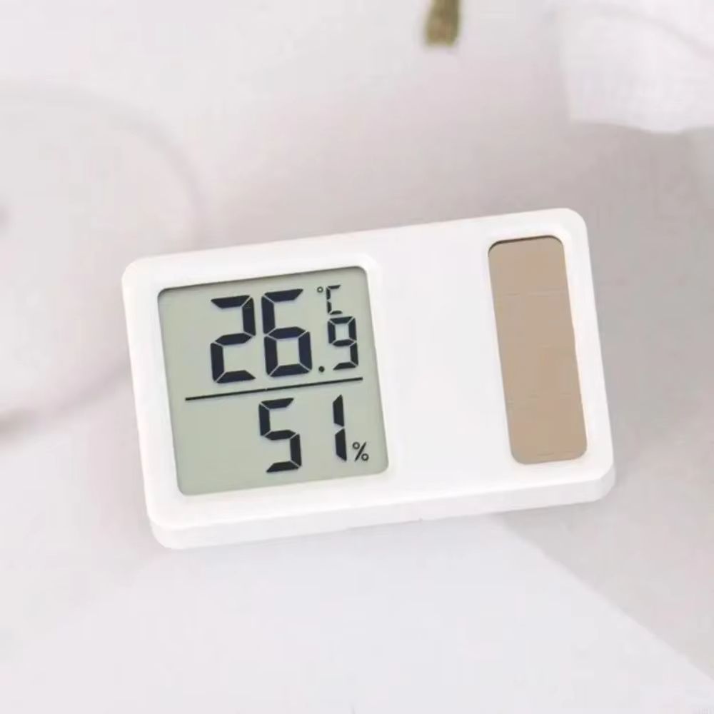 Solar thermometer, high-precision mini digital temperature and humidity, household thermometer, electronic digital high-precision display, portable measuring instrument