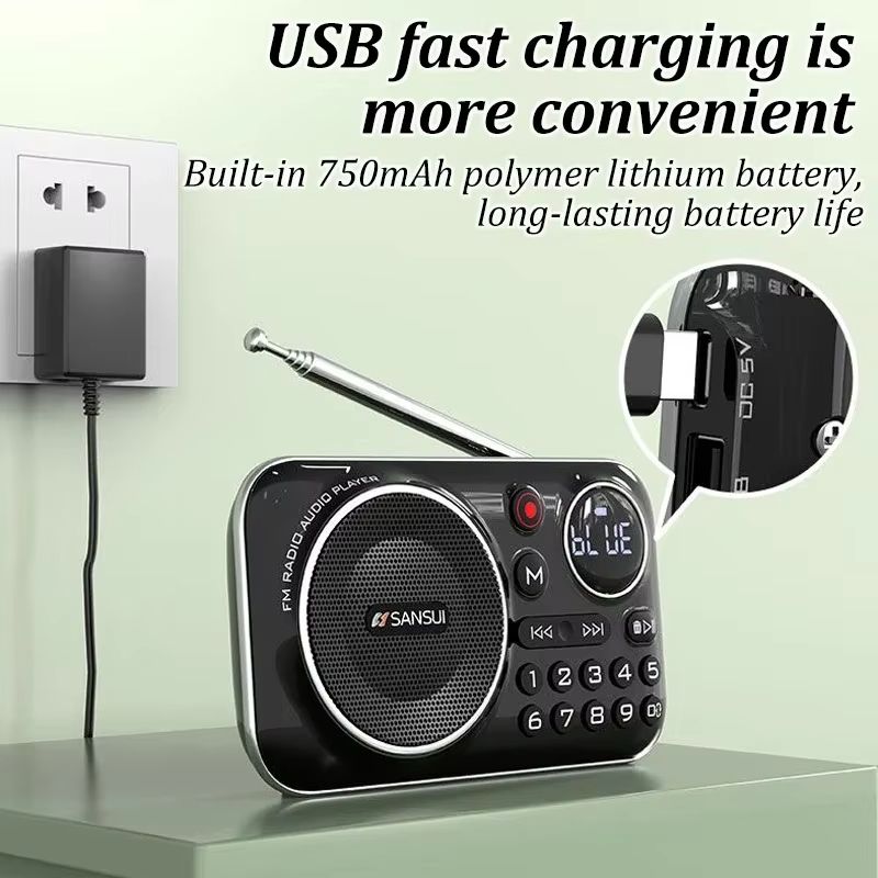 New Mini Radio Speaker Outdoor Portable Multi functional Wireless Bluetooth Speaker, Card insertion Radio Bluetooth Speaker Mini FM Portable Mini Mini Audio Walkman