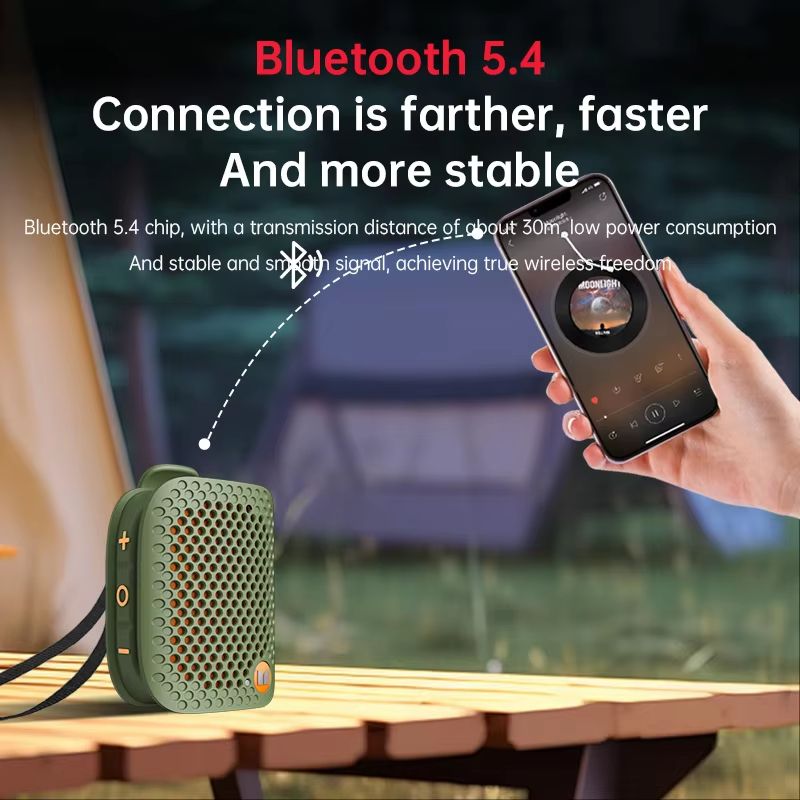 Magnetic clip type mini Bluetooth speaker, portable outdoor construction site wearable Bluetooth speaker, outdoor portable mini Bluetooth speaker, small steel cannon speaker