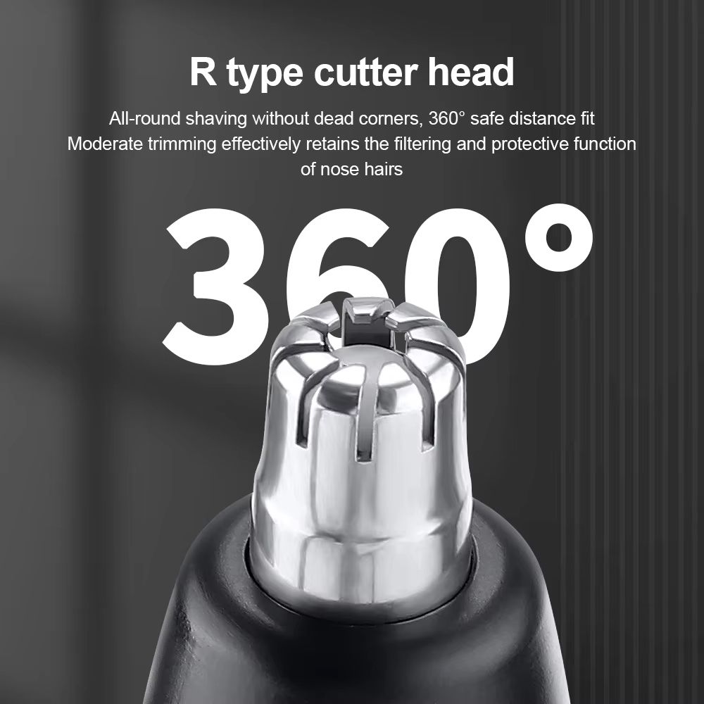 Portable Electric Nose Hair Trimmer LED Display Home Men Women Nose Hair Remover Safety Face Hair Cleaning Care Kit USB Charging