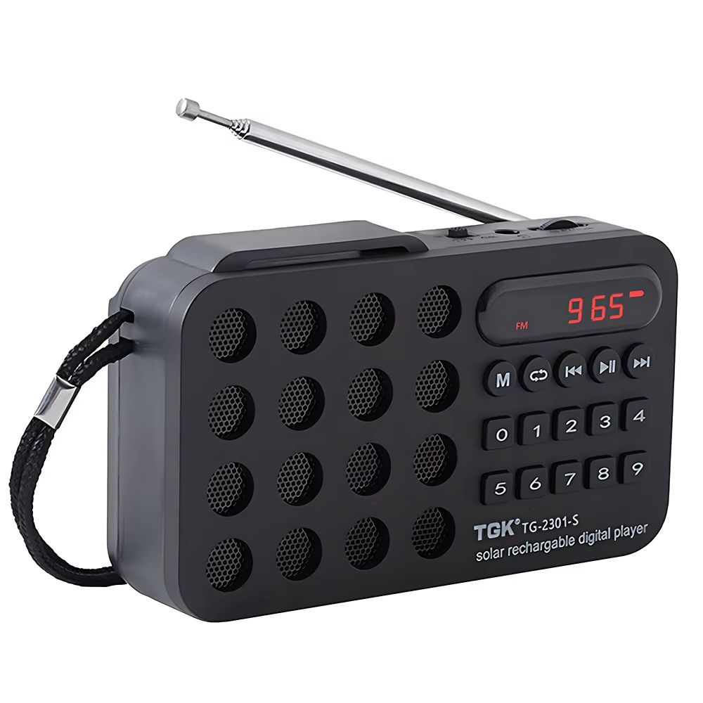 Rechargeable Portable FM Radio Mini Solar Bluetooth Wireless Speaker Support USB TF Card MP3 Music Player with FM Radio Receiver