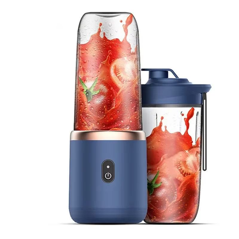 Portable juice mixer, personal electric mini bottle, household USB 6 blade kitchen juicer cup machine, portable charging small household juicer cup, fully automatic multifunctional juicer cup