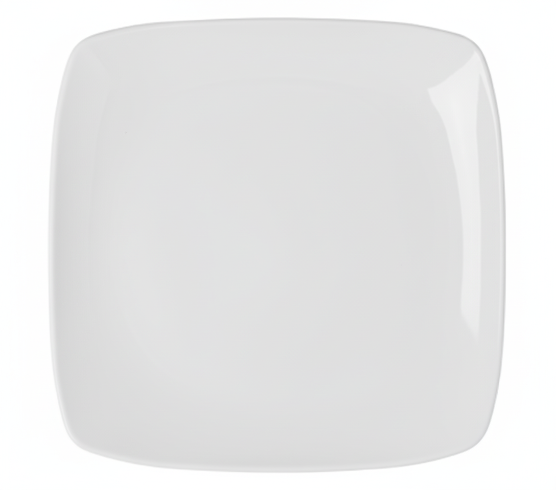 6 Pcs Oasis Melamine Square Dinner Plate 9.5" . A great addition to any tabletop style, Polar White exudes a simple design that is perfect for fast casual or outdoor dining service. Code PO-04