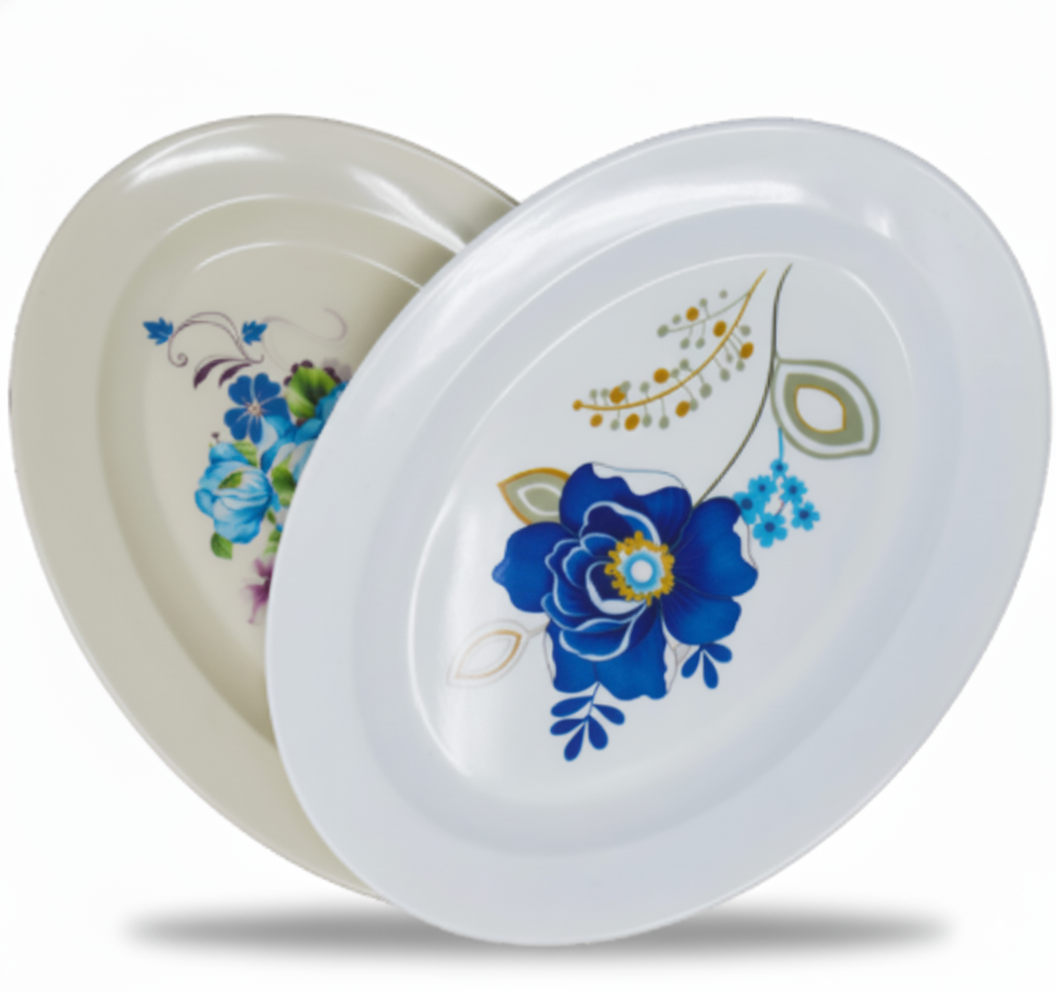 6 Pcs Oasis Oval Dinner Plate' 10.5 Code PO-10